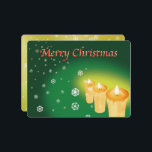 a Christmas card that depicts snow in a pattern of<br><div class="desc">The snow that falls on Christmas was likened to the traditional Japanese pattern "Asa no Ha." As each of the snowflakes is different,  there are several kinds of hexagonal hemp leaves scattered.</div>