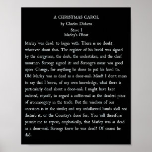 A Christmas Carol Charles Ens Book Reader Gift  Poster