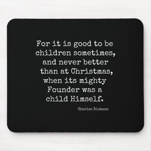 A Christmas Carol Charles Ens Book Reader Quote Gi Mouse Pad (Front)