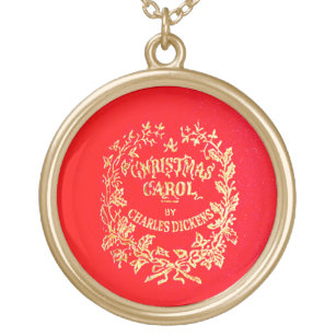 A Christmas Carol   Gold Plated Necklace