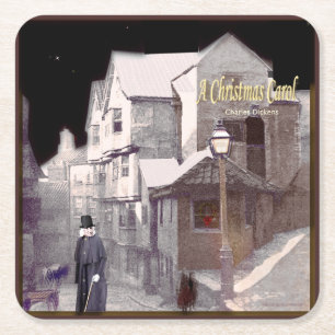 A Christmas Carol Square Paper Coaster