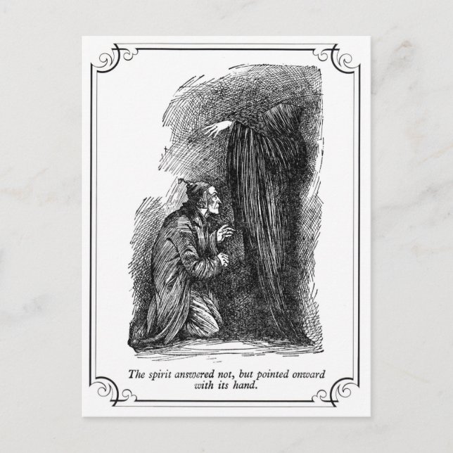 A Christmas Carol: The Spirit Answered Not Holiday Postcard (Front)