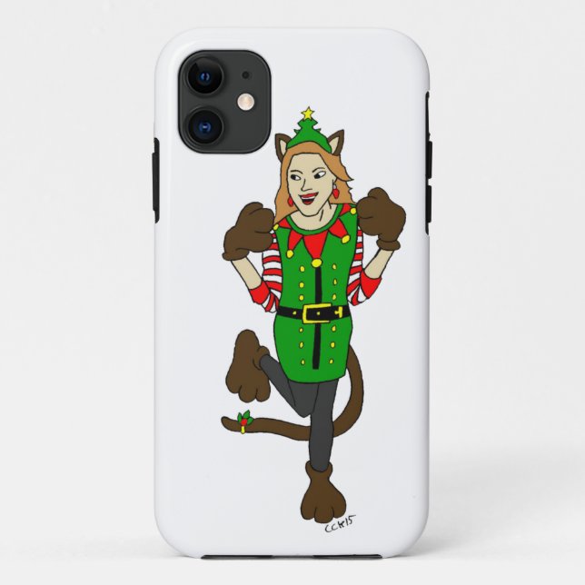a Christmas catgirl   Case-Mate iPhone Case (Back)