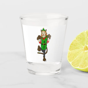 a Christmas catgirl   Shot Glass