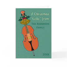 A Christmas Cello Add Name and Date Traditional
