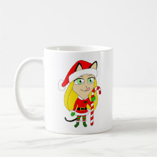 a Christmas chibi catgirl  Coffee Mug