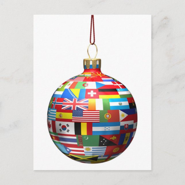 A Christmas decoration bauble Holiday Postcard (Front)