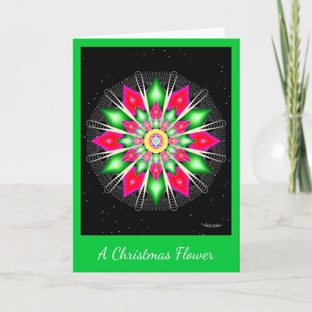 A Christmas Flower Holiday Card (Front)