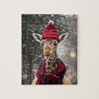 A Christmas Giraffe Jigsaw Puzzle