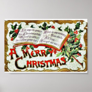A christmas greeting with bible words poster