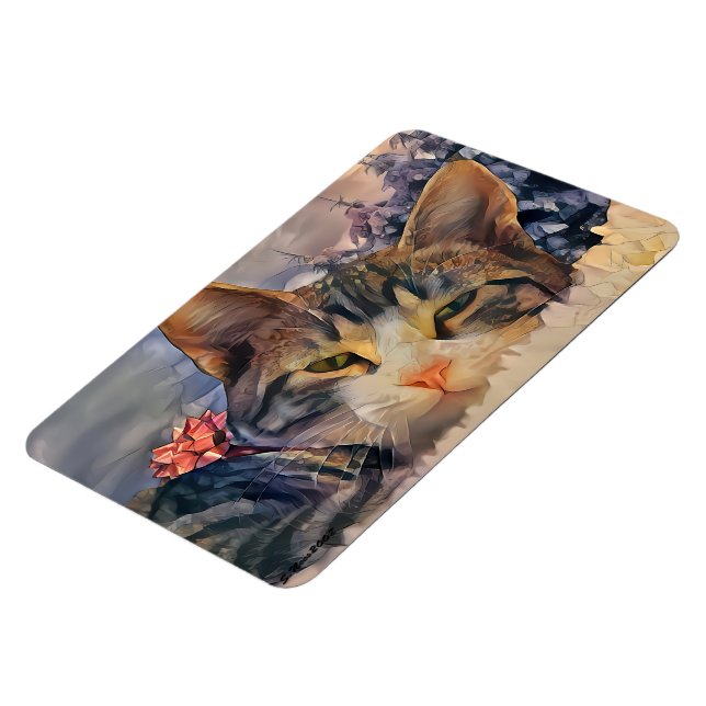 A Christmas kitten Magnet (Left Side)