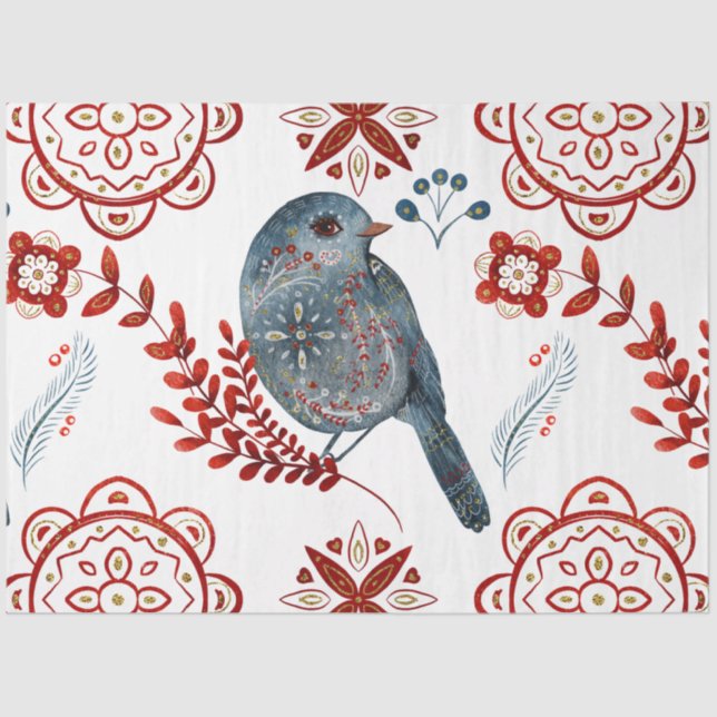 A Christmas Nordic Tile Series Design 17 Tissue Paper (Front)