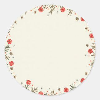 a Christmas pattern Classic Round Sticker