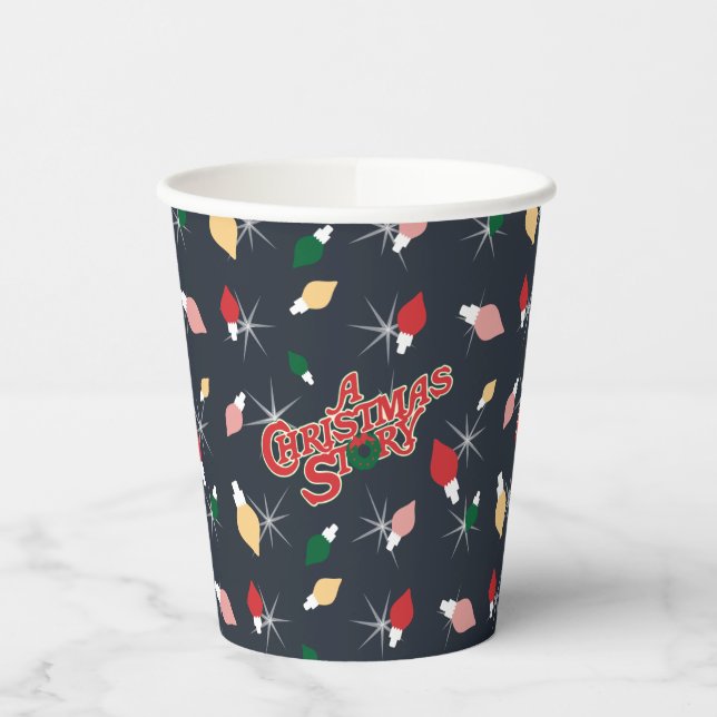 A Christmas Story | Christmas Lights Pattern Paper Cups (Left)