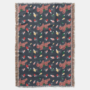 A Christmas Story Christmas Lights Pattern Throw Blanket