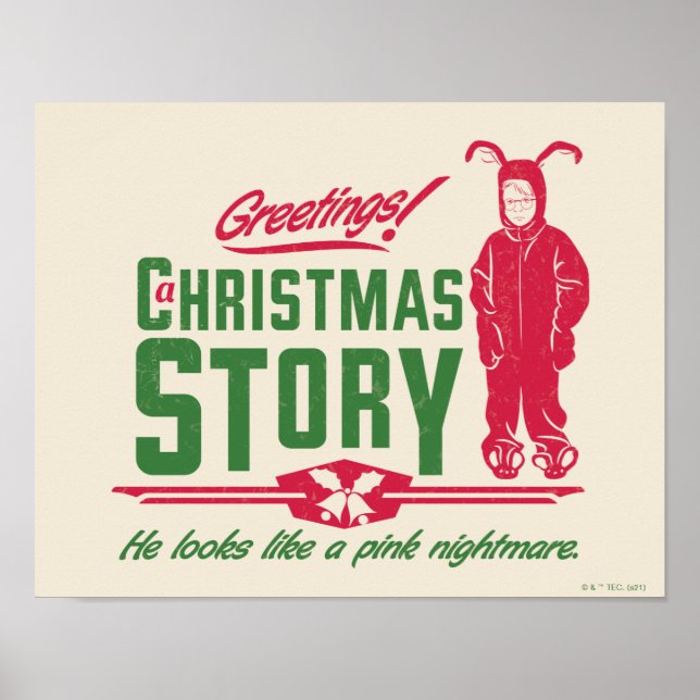 A Christmas Story | He Looks Like a Pink Nightmare Poster (Front)