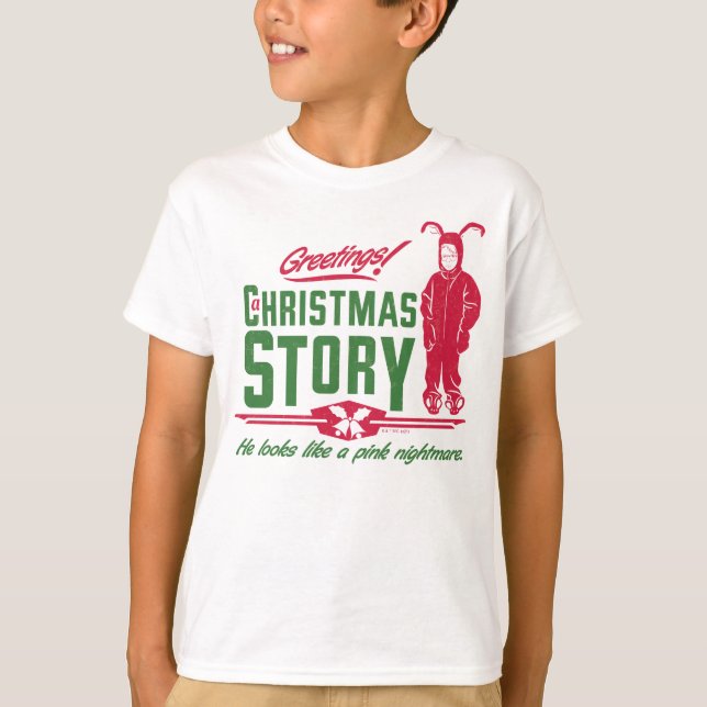 A Christmas Story | He Looks Like a Pink Nightmare T-Shirt (Front)