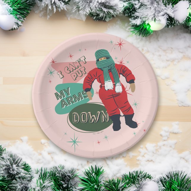 A Christmas Story - I Can't Put My Arms Down Paper Plate (Plate on table)