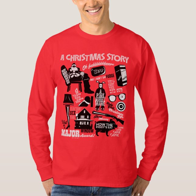 A Christmas Story Icons Graphic T-Shirt (Front)