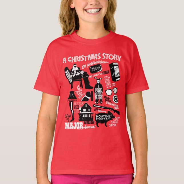 A Christmas Story Icons Graphic T-Shirt (Front)