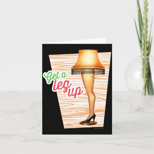 A Christmas Story Lamp Get A Leg Up  Card (Front)