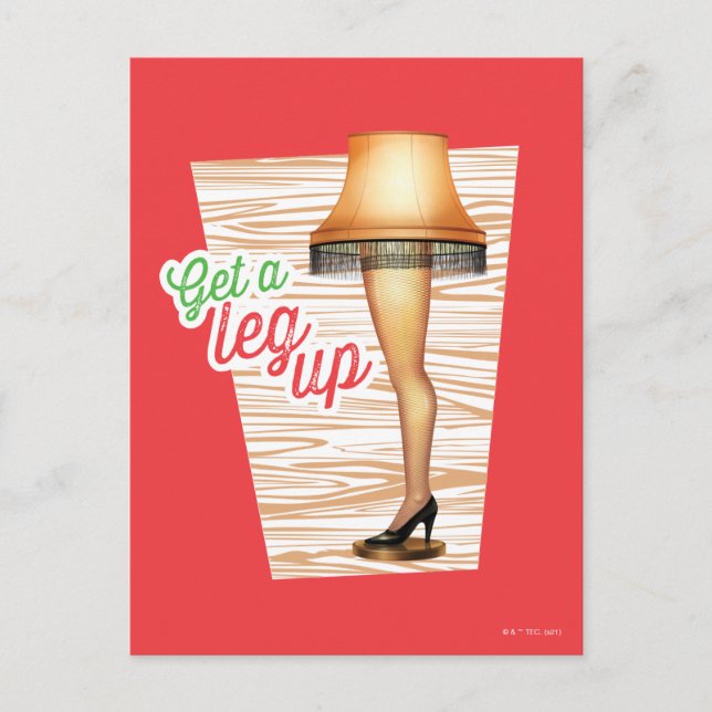 A Christmas Story Lamp | Get a Leg Up Holiday Postcard (Front)