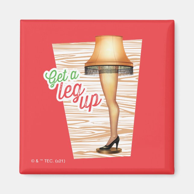 A Christmas Story Lamp | Get a Leg Up Magnet (Front)