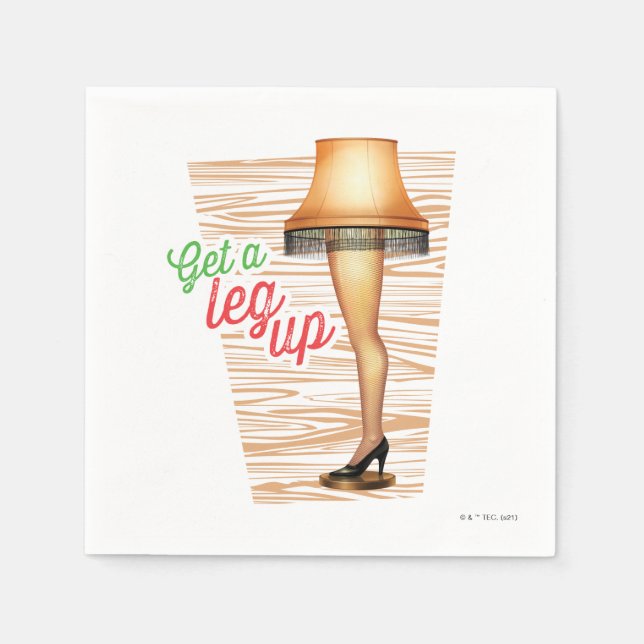 A Christmas Story Lamp | Get a Leg Up Napkin (Front)