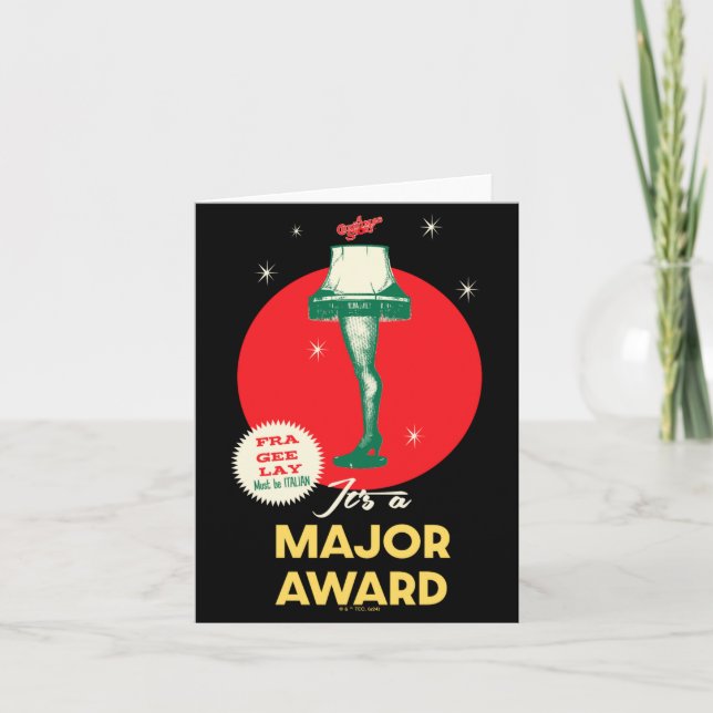 A Christmas Story Leg Lamp Major Award  Card (Front)