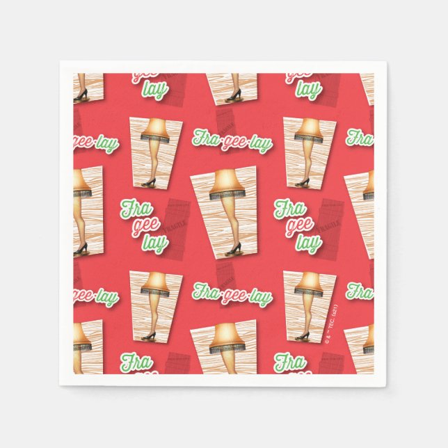 A Christmas Story | Leg Lamp Pattern Napkin (Front)