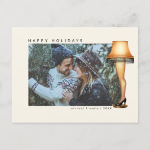 A Christmas Story Leg Lamp Photo Holiday Postcard