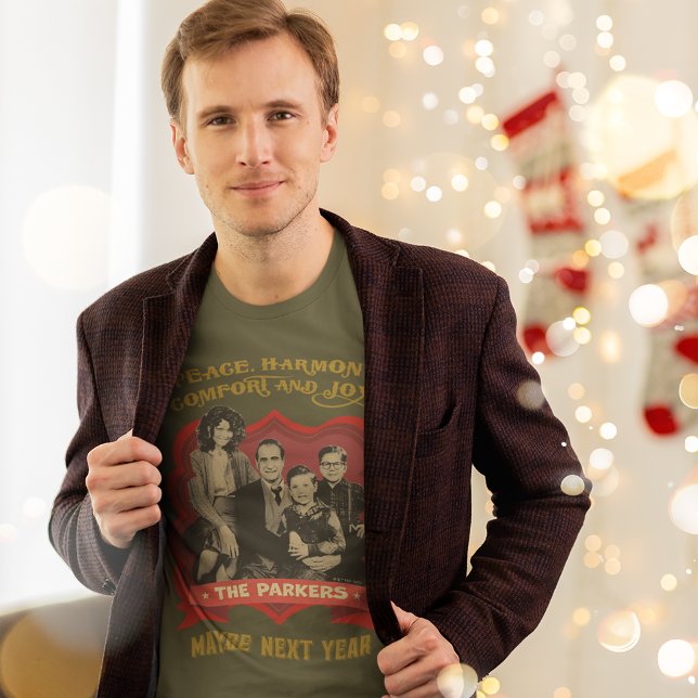 A Christmas Story | Peace, Harmony, Comfort & Joy T-Shirt (Person wearing tshirt)