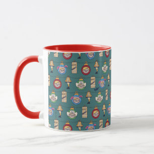 A Christmas Story Ralphie and Ornaments Pattern Mug