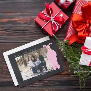A Christmas Story Ralphie Bunny Suit - Photo Holiday Card