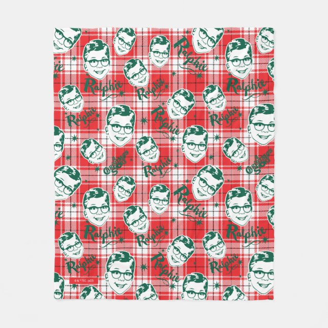 A Christmas Story | Ralphie Plaid Pattern Fleece Blanket (Front)