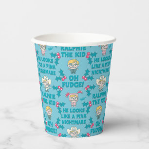 A Christmas Story   Ralphie the Kid Pattern Paper Cups