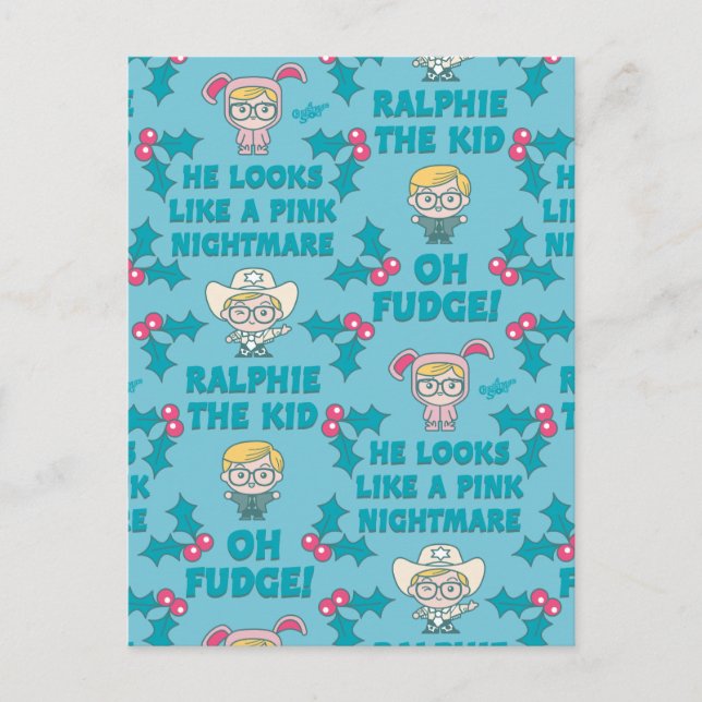 A Christmas Story | Ralphie the Kid Pattern Postcard (Front)