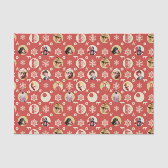 A Christmas Story Retro Snowflake Pattern Tissue Paper (Front)