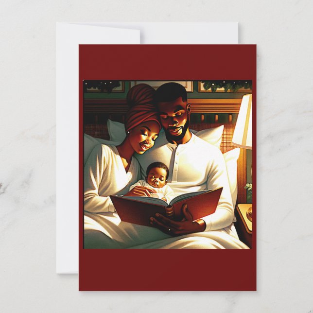 A Christmas Tale: Father's Love in Bedtime Stories Holiday Card (Front)