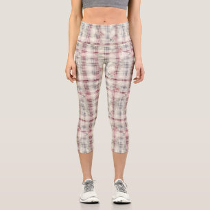 A Christmas Tartan Floral Design Series #13 Capri Leggings
