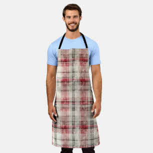 A Christmas Tartan Floral Design Series #15 Apron