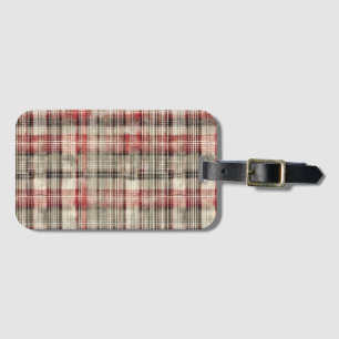 A Christmas Tartan Floral Design Series #2 Luggage Tag