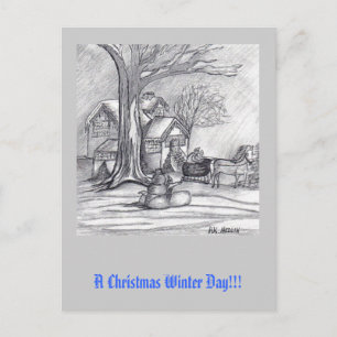 A Christmas Winter Day Holiday Postcard