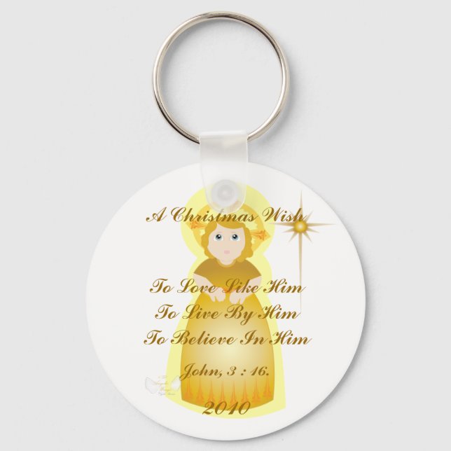 A Christmas Wish -Customise Key Ring (Front)