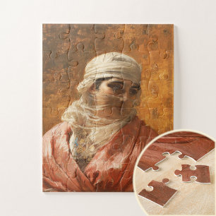 A Circassian by Frederick Arthur Bridgman, Art Jigsaw Puzzle