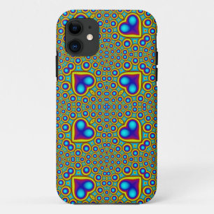 A Circle and hearth pattern iPhone 11 Case