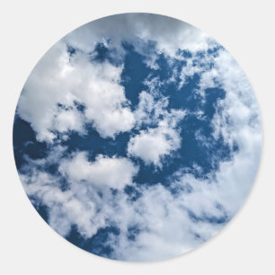 A circle in the clouds classic round sticker