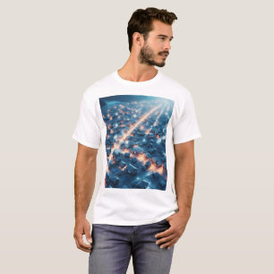 a city with cars parked on the street at night T-Shirt