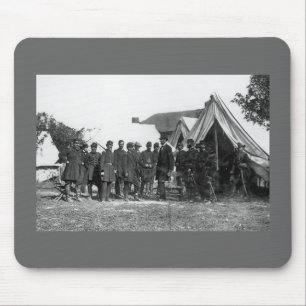A Civil War Photo - Lincoln Adressing Men Mouse Pad