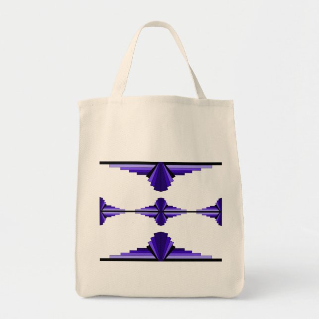 A classic art deco style pattern created in deep p tote bag (Front)